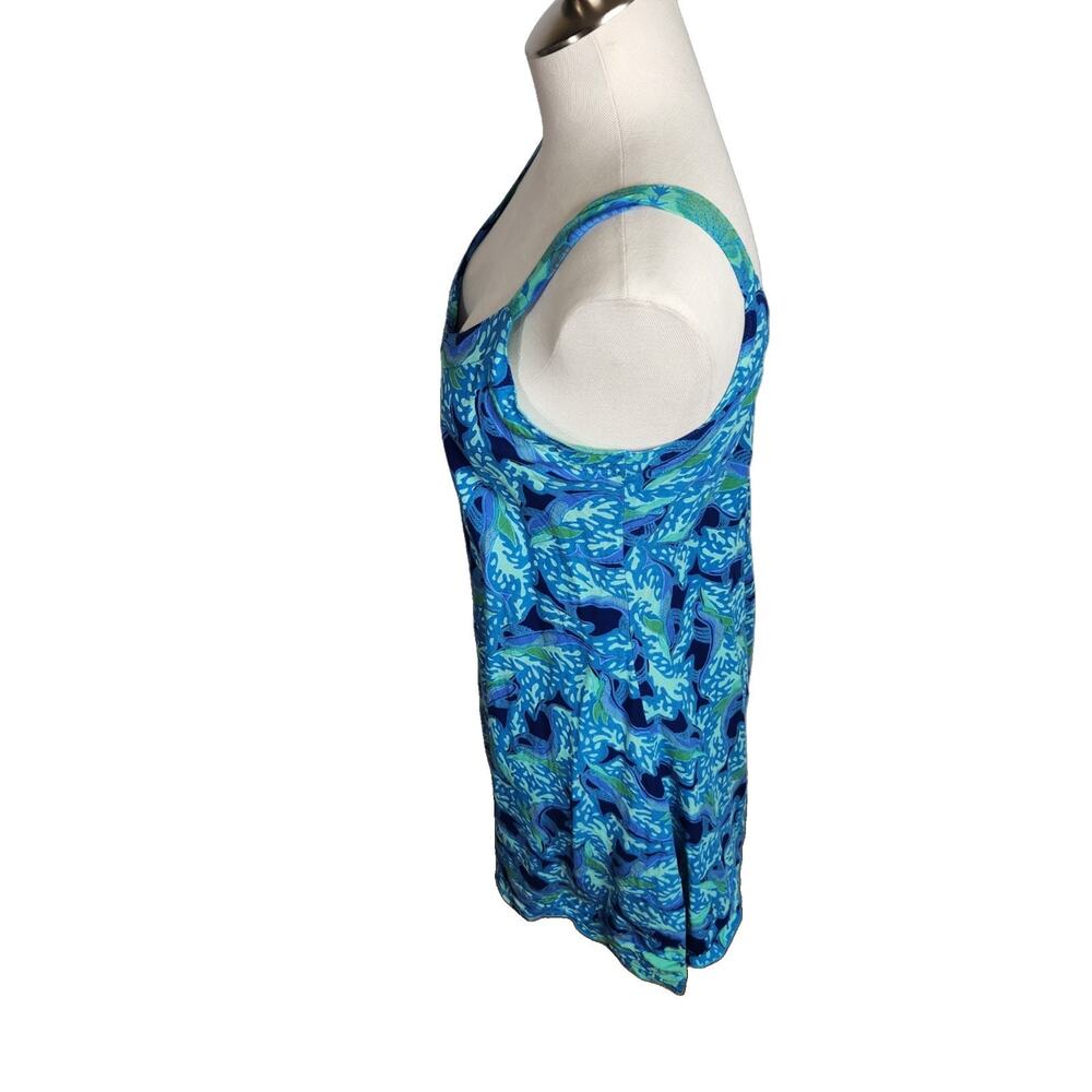 Rainbow Jo Hawaiian Short Sun Dress Womens Medium Dolphin Print Beachy Vacation - Picture 7 of 11